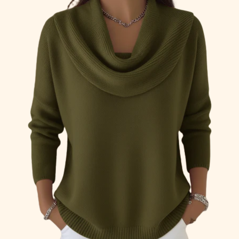 Julia | Sweatshirt com Gola Drapeada