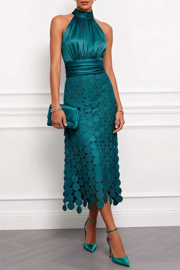 Vestido midi Céline de cerimónia elegante