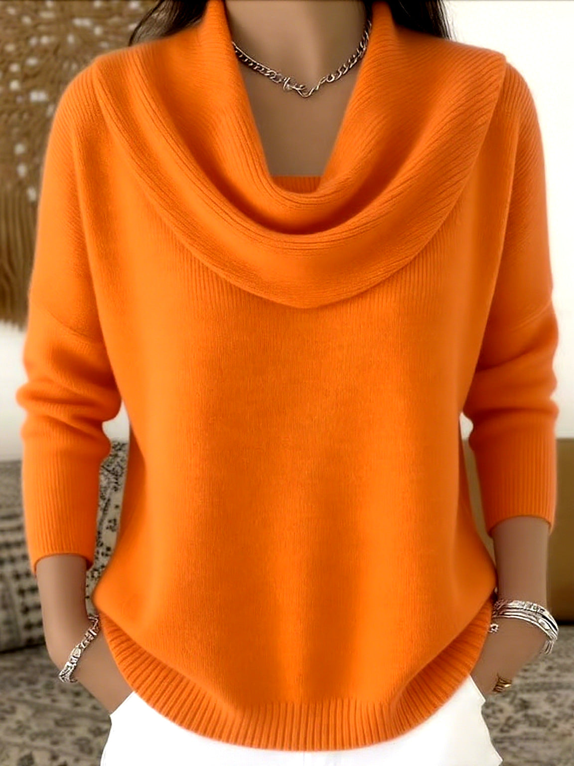 Julia | Sweatshirt com Gola Drapeada