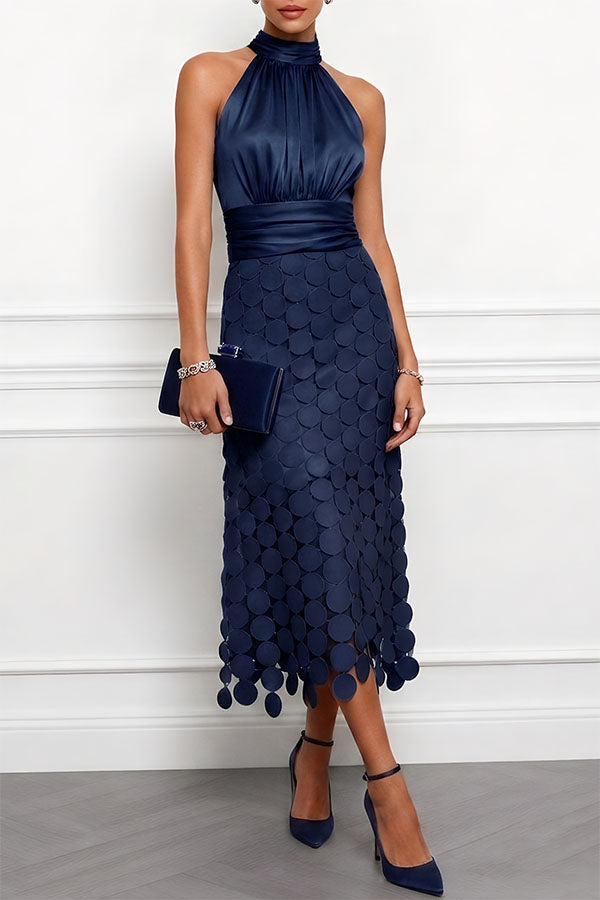 Vestido midi Céline de cerimónia elegante