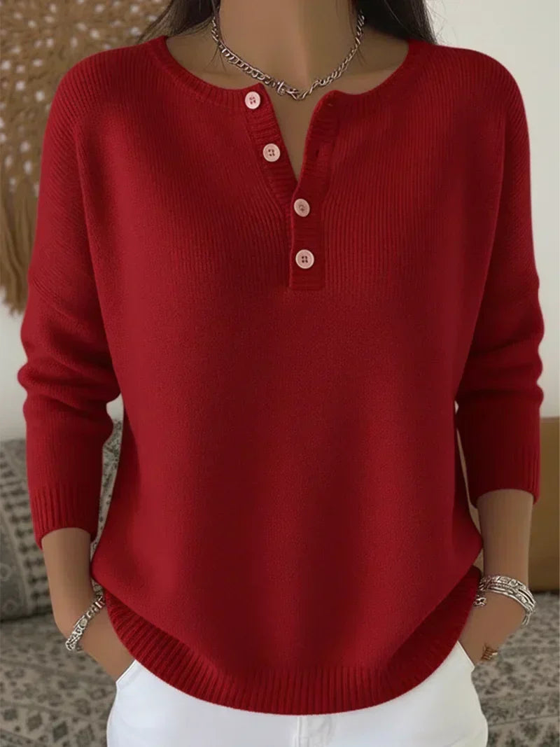 Helena | Jersey de Ponto com Botões Henley